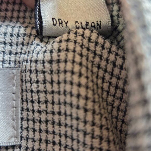 Vintage Amanda Smith Fine Scale Navy Houndstooth Blazer Size 12 EUC - Picture 11 of 15